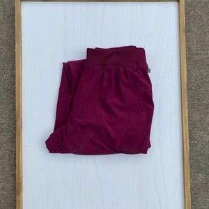 Wine scrub pants